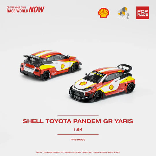 Pop Race X Tiny 1:64 Shell Toyota Pandem GR Yaris