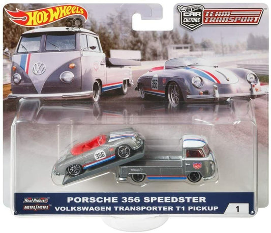Hot Wheels Team Transport Porsche 356 Speedster Volkswagen Transporter T1 Pickup