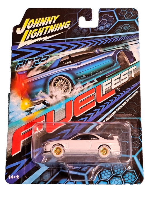 Johnny Lightning Fuel Fest 2002 Nissan Skyline GT-R (BNR34) White Lightning
