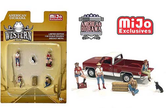 American Diorama 1:64 Mijo Exclusive Figures Set - Western Style