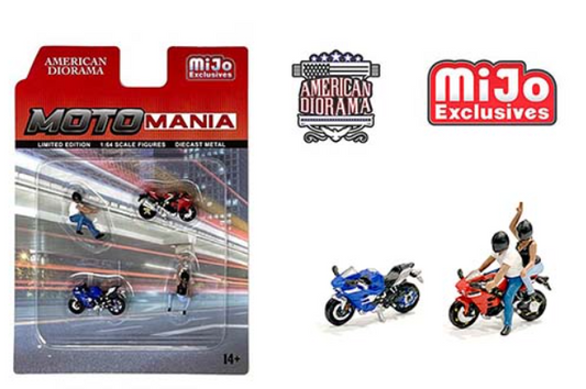 American Diorama 1:64 Mijo Exclusive Figures Set - Moto Mania Street Biker