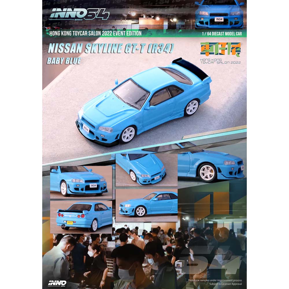 INNO64 1:64 Nissan Skyline GTT R34 Baby Blue