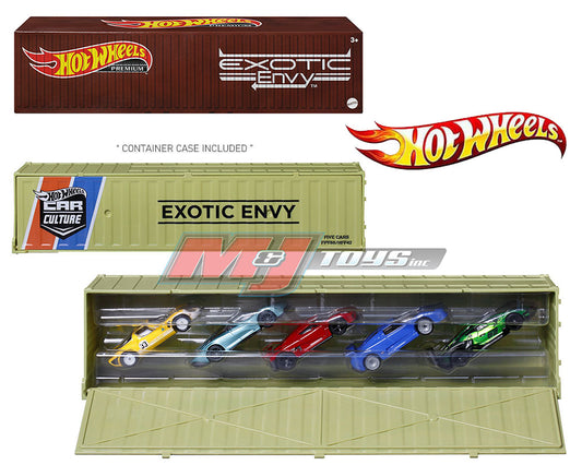 Hot Wheels 1:64 Car Culture Container Bundle 5 Cars set Exotic Envy