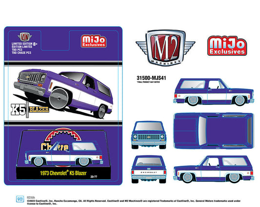 M2 Machines 1:64 1973 Chevrolet K5 Blazer Custom Violet White