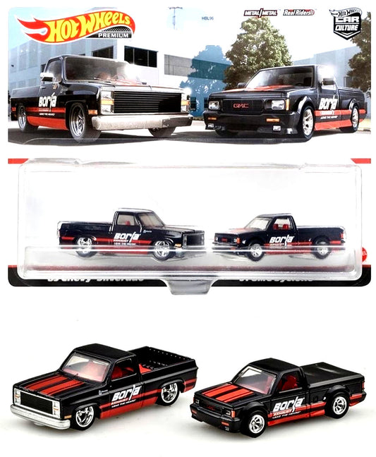 Hot Wheels Premium Car Culture twin pack '83 Chevy Silverado '91 GMC Syclone