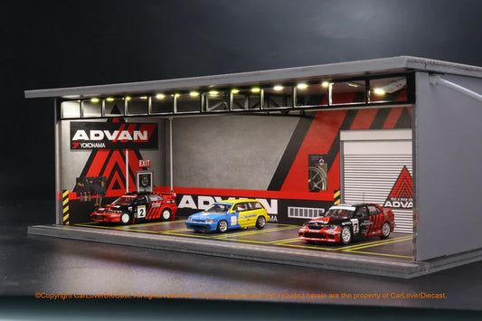 (Preorder) G-Fans Diorama Advan Garage (car models and figures NOT included)