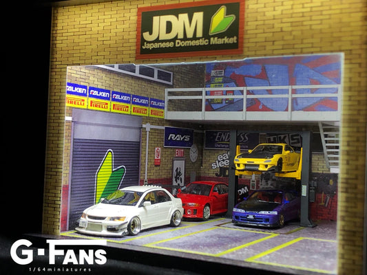 (Preorder) G-Fans Diorama JDM Garage (car models and figures NOT included)