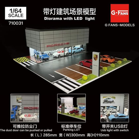(Preorder) G-Fans Porsche Dealership (car models and figures NOT included)