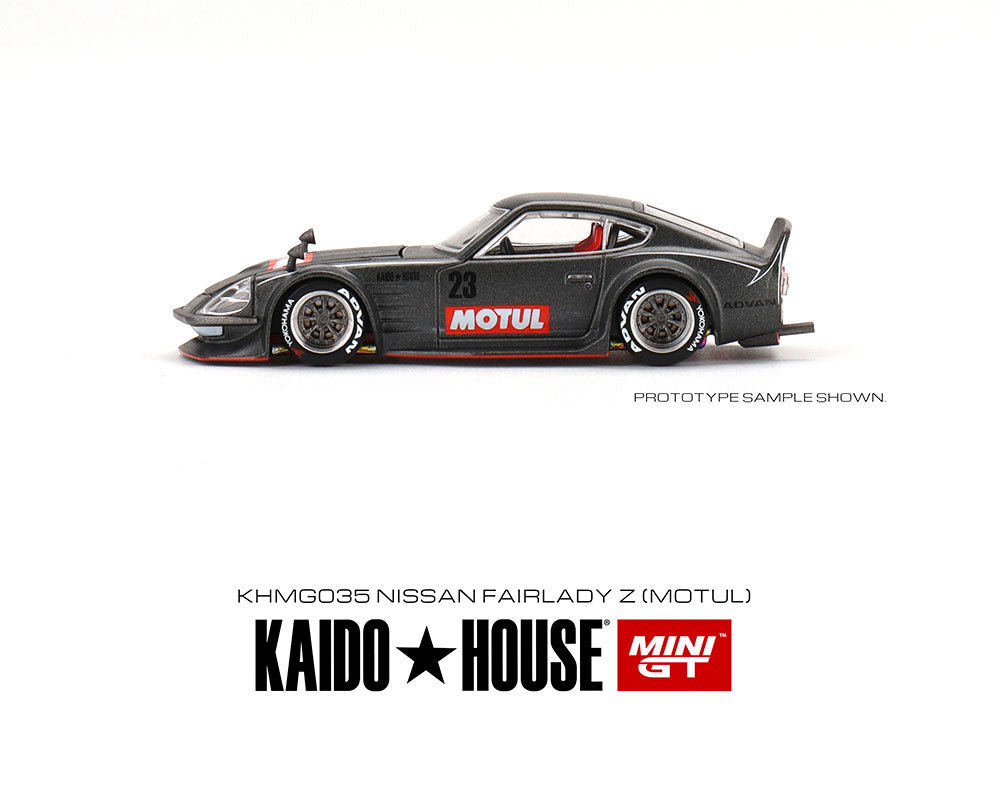 Kaido House x Mini GT 1:64 Datsun Fairlady Z Motul Z Advan Version 1 (Matte Black) Limited Edition
