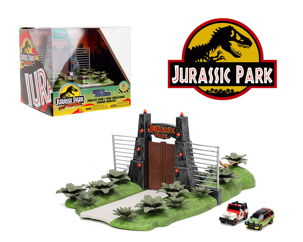Jada Jurassic Park With 2 Vehicles – Nano Scene – Jurassic Park – Diorama – Hollywood Rides