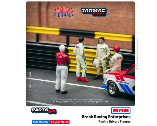 Tarmac Works 1:64 American Diorama Figures Race Drivers BRE Brock Racing Enterprises Set