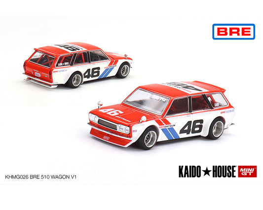 Kaido House x Mini GT 1:64 Datsun Kaido 510 Wagon BRE Version 1 White Limited Edition