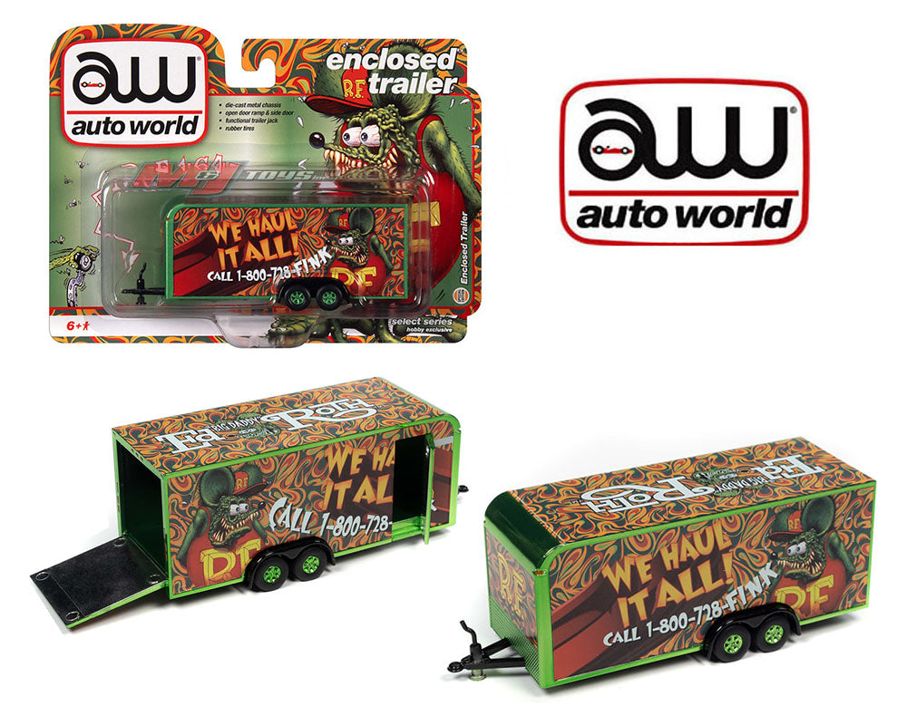 Auto World 1:64 Enclosed Trailer Rat Fink