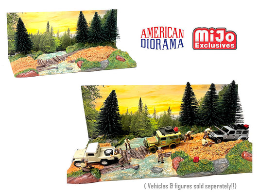American Diorama 1:64 Mijo Exclusives Overland Off Road Diorama ( 12.5″ L x 5.25″ W x 6″ H)