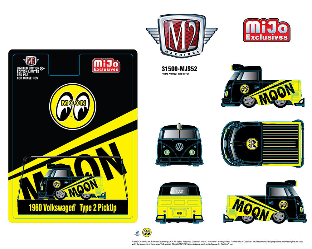 M2 Machines 1:64 Mijo Exclusives 1960 Custom Volkswagen Short Pickup Mooneye’s Limited Edition