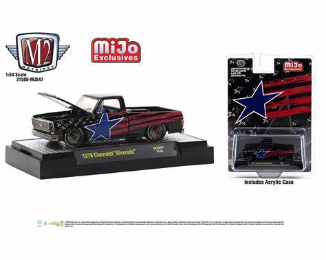 M2 Machines 1:64 1979 Chevrolet Silverado Pickup Stars and Stripes – Auto-Thentics – MiJo Exclusives